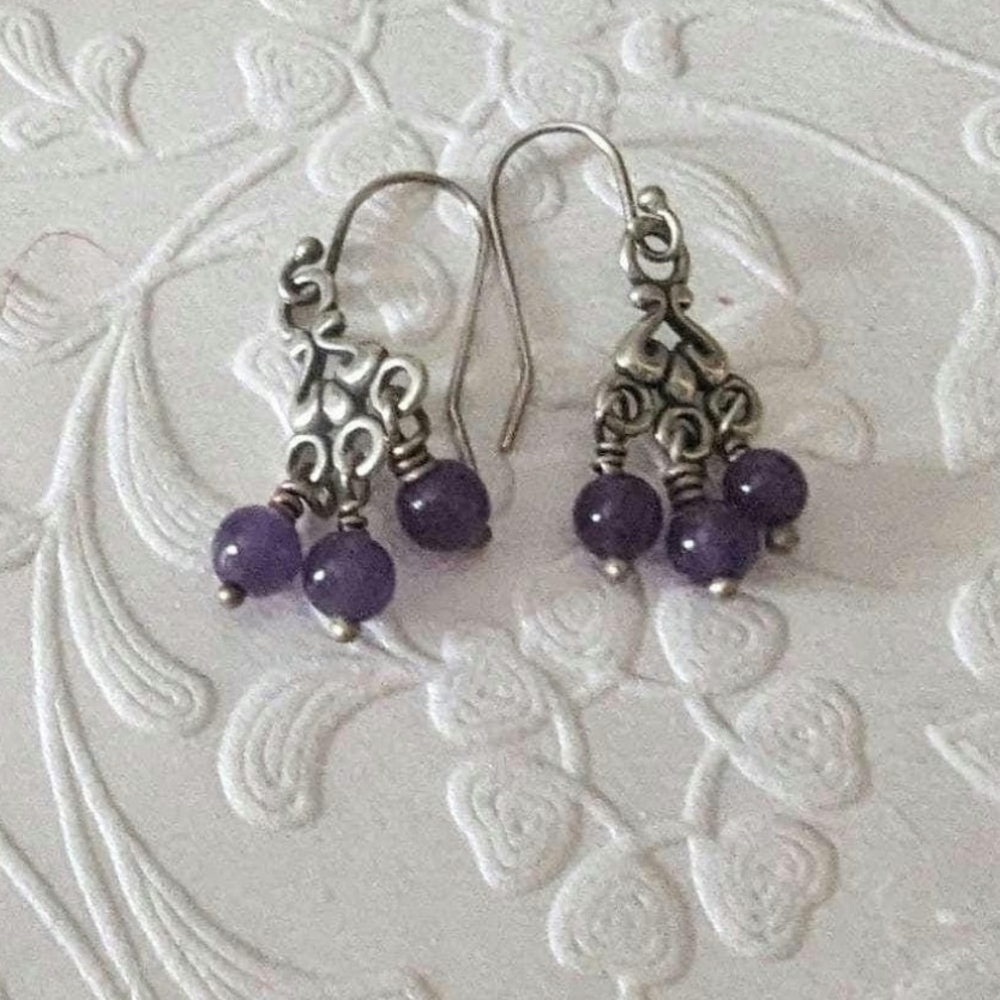New Amethyst Sterling Silver Artistan Handmade One-of-a-Kind
